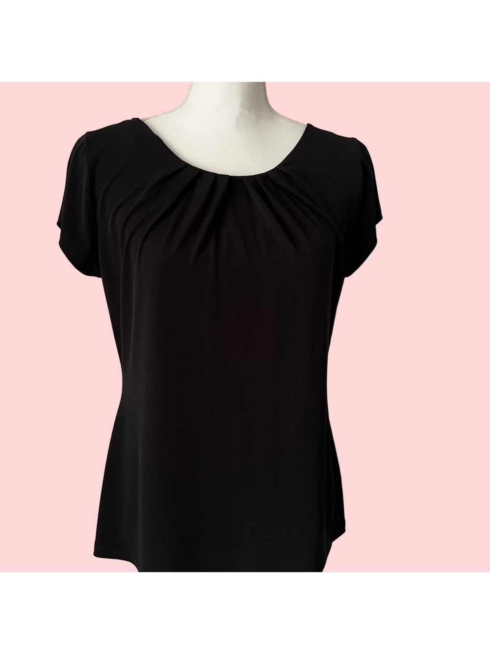 Worthington Black Top Women's Plus Size Large Polyester Blend